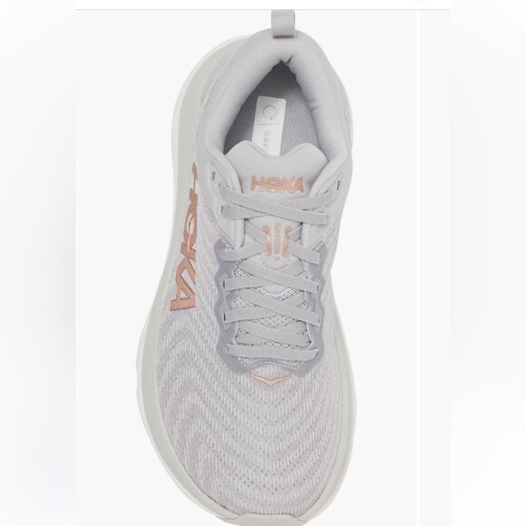 HOKA Women’s Gaviota 5 Running Shoes Sz 5B in the color harbor mist/ rose gold - Picture 5 of 6